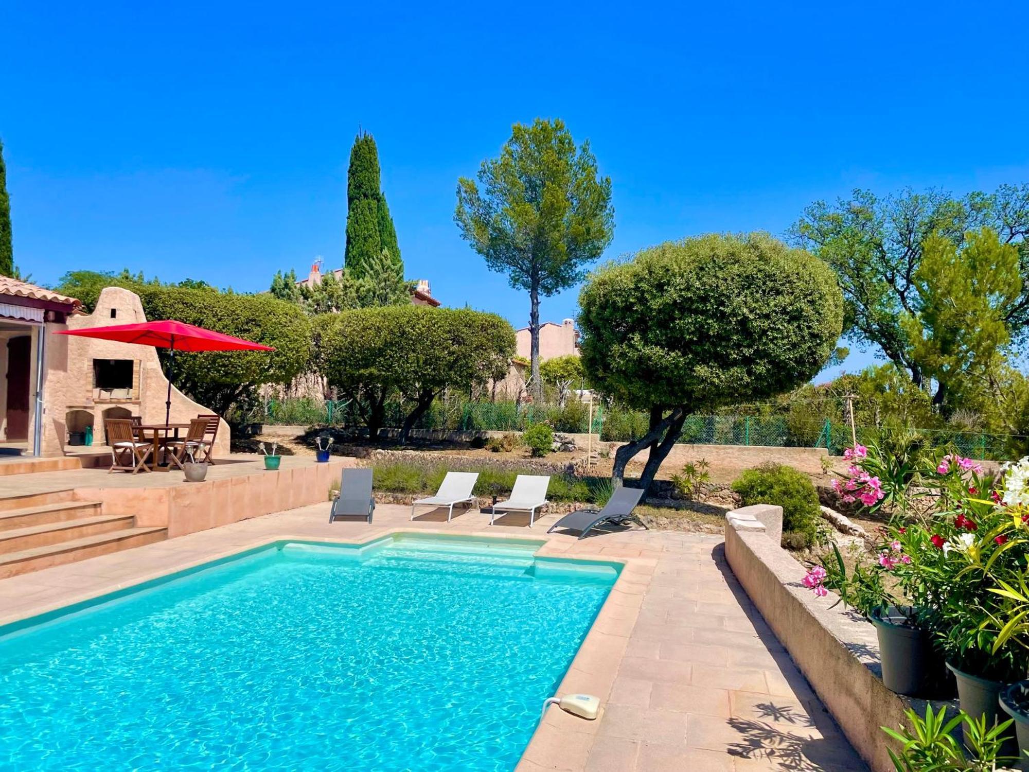 Charming French Riviera Villa // Pool, Seaview, Ac, 9Pax // Saint-Raphaël Exterior foto